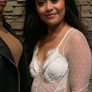 Polka dot lace bodysuit